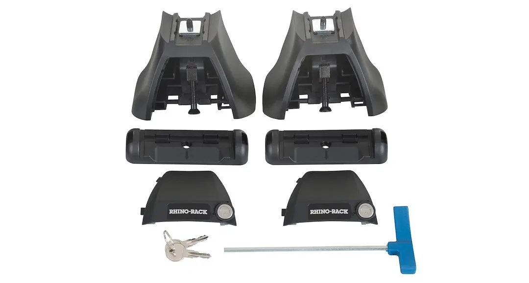 RLKVAH – RHINO RACK Roof Rack Mounting Kit, Used With Rhino Rack's Vortex 2500 Roof Rack System Black Set Of 2 With K...